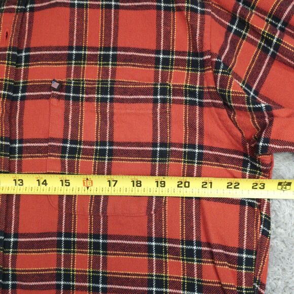 Vintage Ralph Lauren Jeans Red Windowpane Plaid Flannel Men's Med Outdoor Campin - Picture 9 of 9
